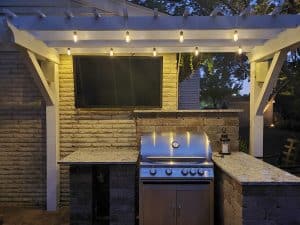 Bistro Lights install