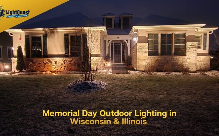 Memorial Day patio lighting in Milwaukee WI Landscape lighting Wisconsin Illinois backyard Garden lights in Lake Forest IL Driveway lighting in Pleasant Prairie WI Outdoor LED lighting in Naperville IL